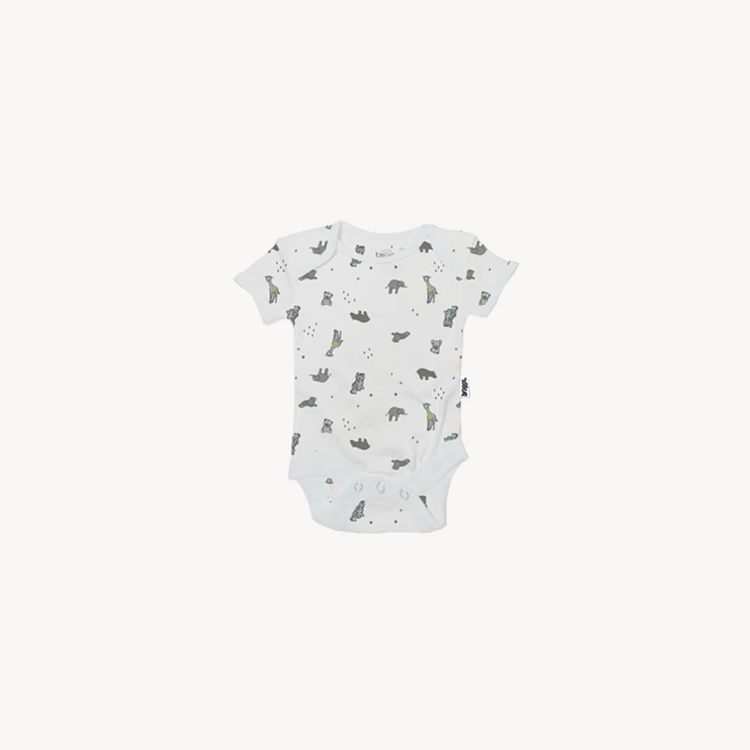 Baby Set | 100% Cotton | 6-Pieces | Hat | Bib | Jacket | Sleepsuit | Bodysuit | Leggings | Age Newborn – 6 Months | Animal Print | Broggs® | 16J