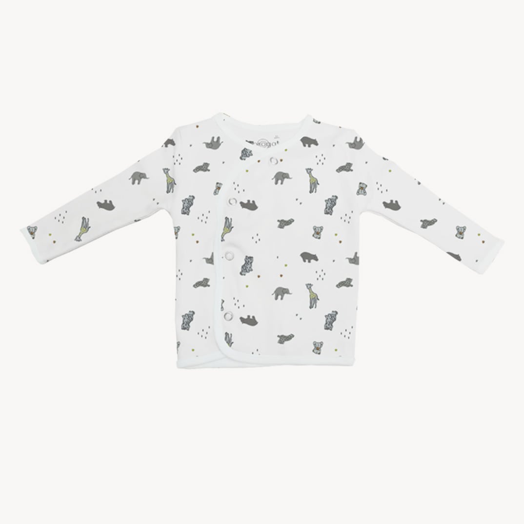Baby Set | 100% Cotton | 6-Pieces | Hat | Bib | Jacket | Sleepsuit | Bodysuit | Leggings | Age Newborn – 6 Months | Animal Print | Broggs® | 16J