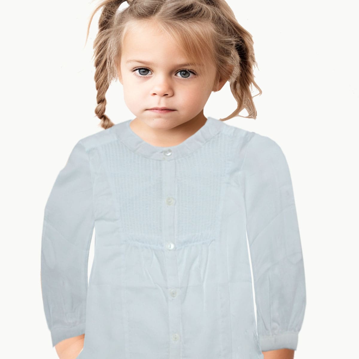 Girls White Top | Ruffled Design | Age 1-3 Years