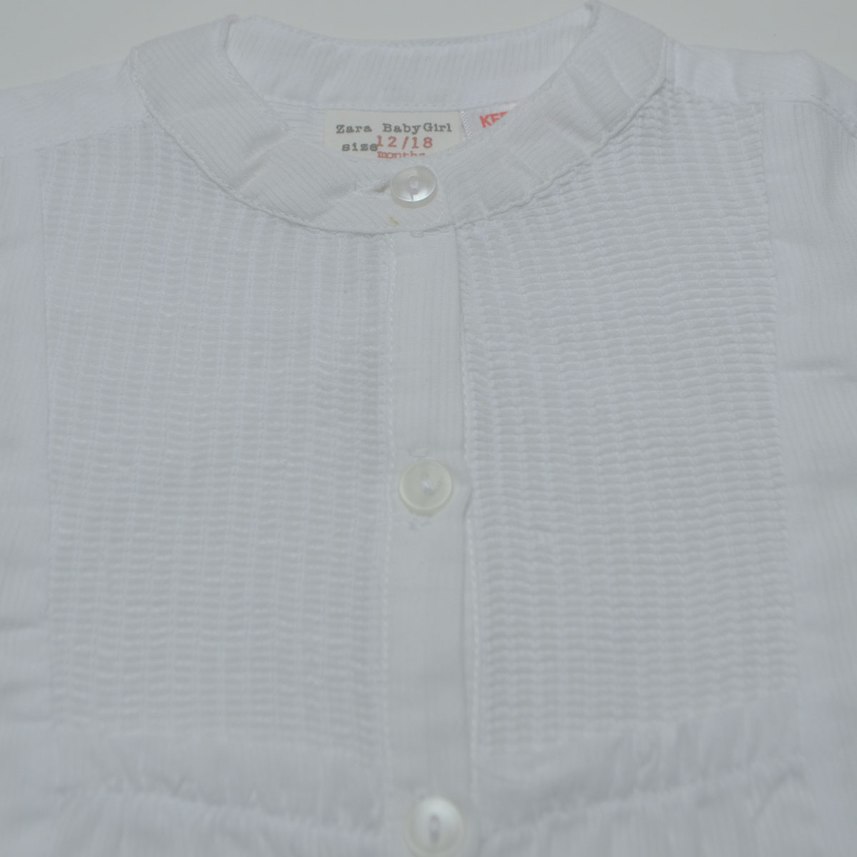Girls White Top | Ruffled Design | Age 1-3 Years