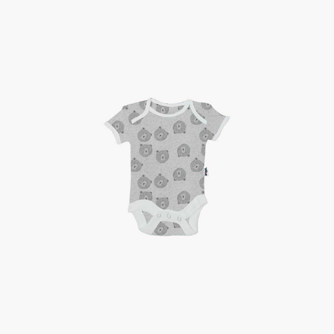 Baby Set | 100% Cotton | 6-Pieces | Hat | Bib | Jacket | Sleepsuit | Bodysuit | Leggings | Age Newborn – 6 Months | Colour Grey Bear | Broggs®