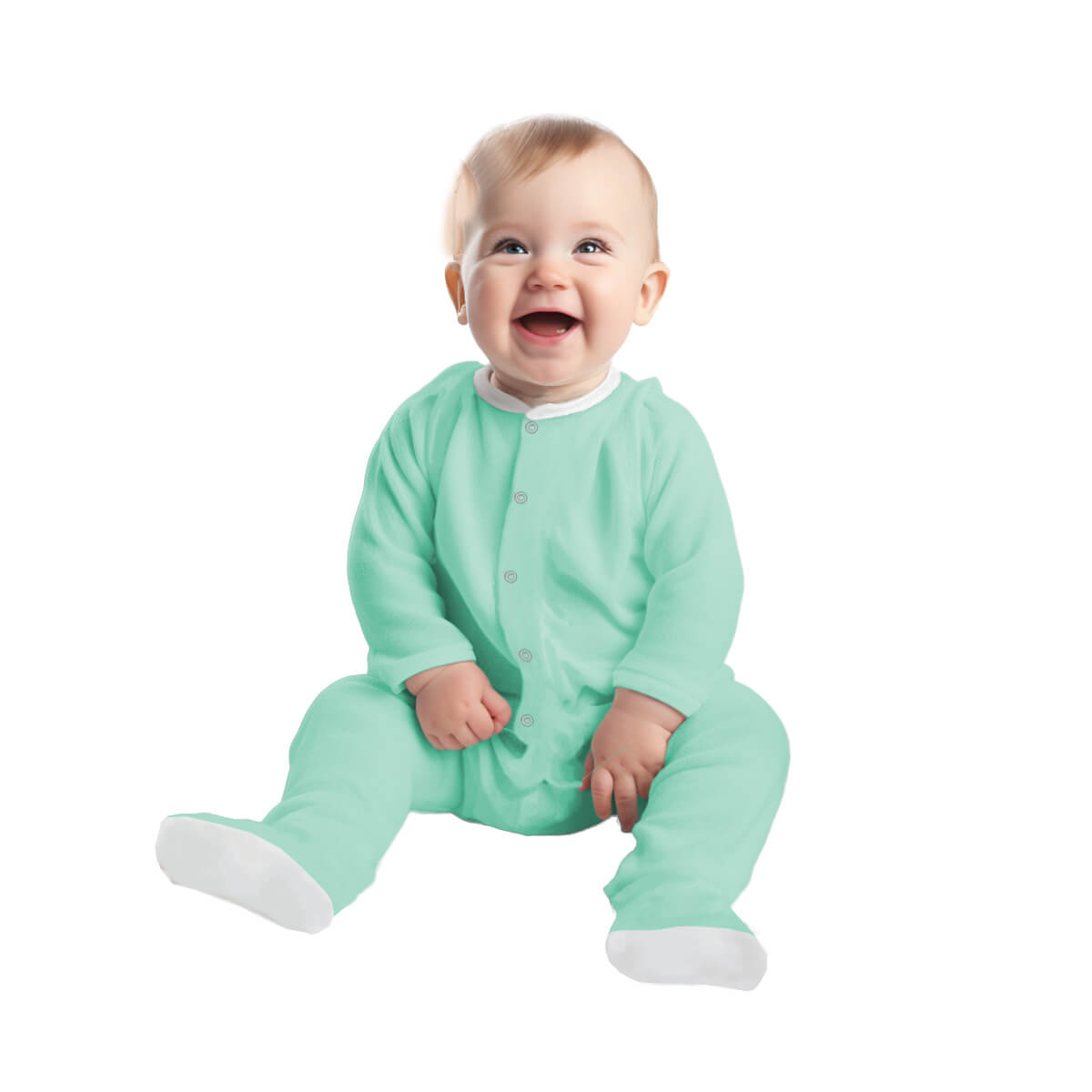 Baby Set | 100% Cotton | 6-Pieces | Hat | Bib | Jacket | Sleepsuit | Bodysuit | Leggings | Age Newborn – 6 Months | Colour Mint Surprise | Broggs®