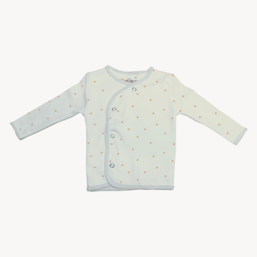 Baby Set | 100% Cotton | 6-Pieces | Hat | Bib | Jacket | Sleepsuit | Bodysuit | Leggings | Age Newborn – 6 Months | Colour Gold Spots | Broggs®