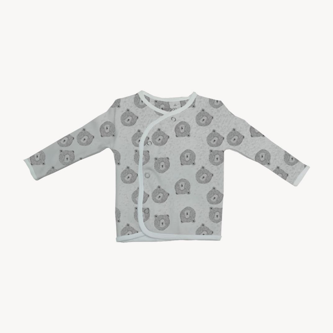 Baby Set | 100% Cotton | 6-Pieces | Hat | Bib | Jacket | Sleepsuit | Bodysuit | Leggings | Age Newborn – 6 Months | Colour Grey Bear | Broggs®