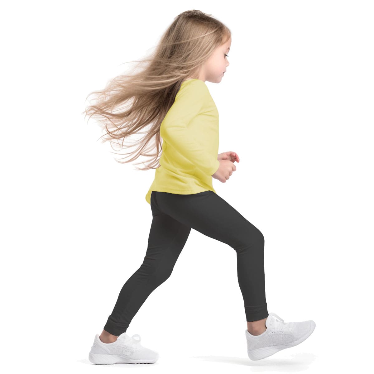 Girls Sport Leggings | Black | Broad Waist Band | Age 2-12 Years