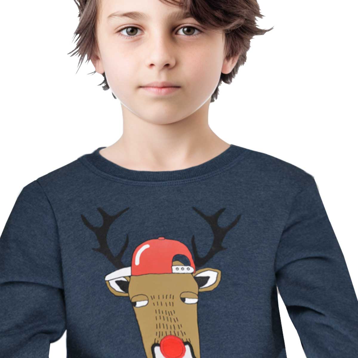 Boys Blue Jumper Rudolph Reindeer