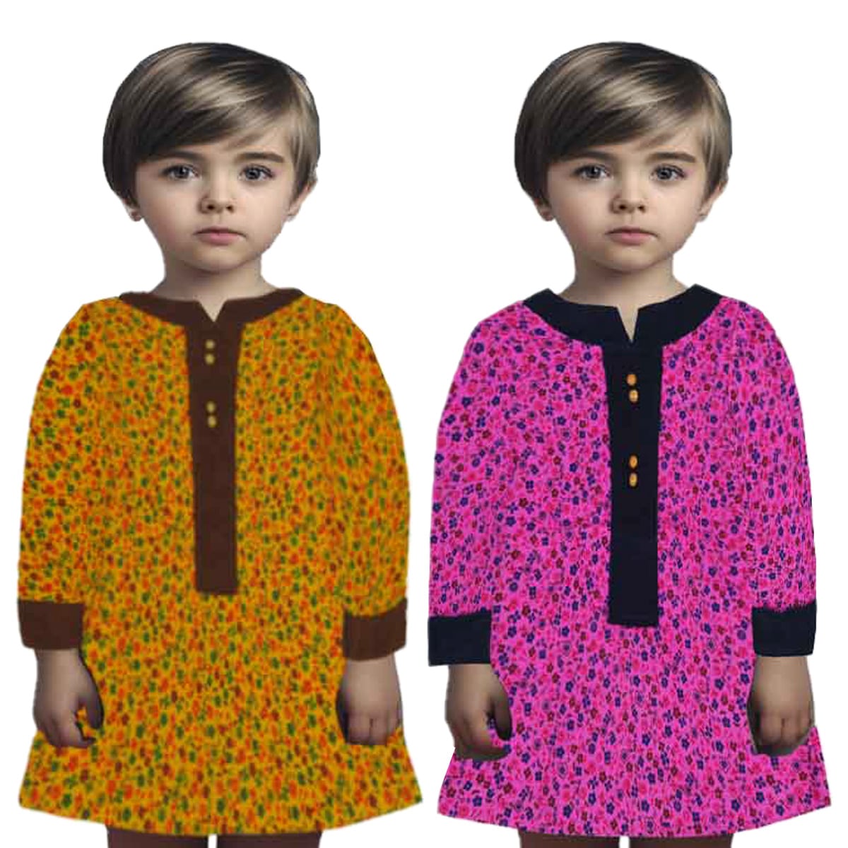 Girls yellow Cord Dress