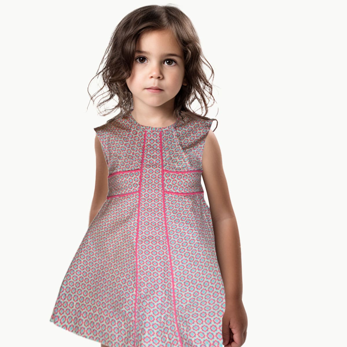 Girls geometricl print dress