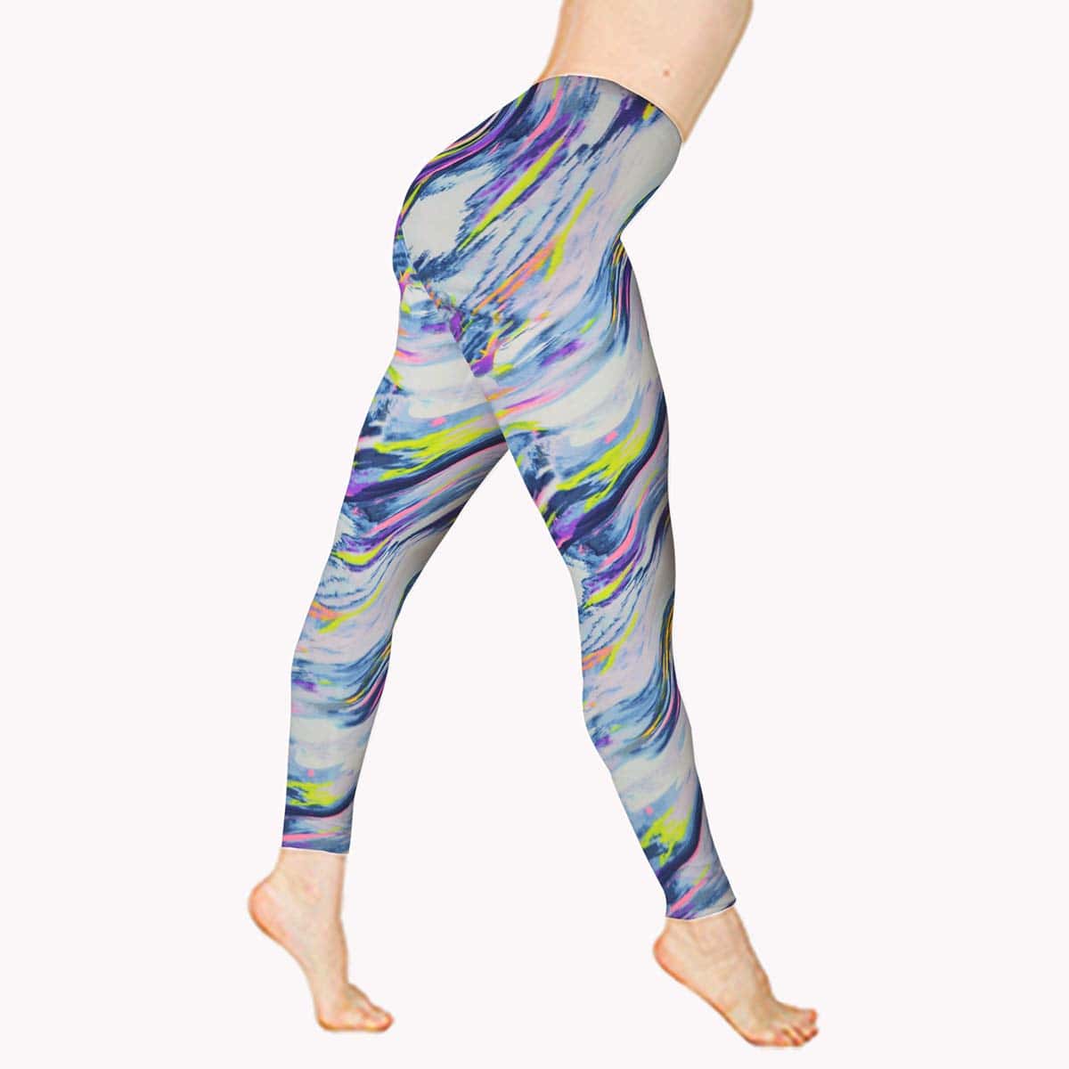 Girls Sports Leggings | Beautiful Paint Splash Print | Ankle-length | Activewear | Age 3 – 12 Years | Broggs®