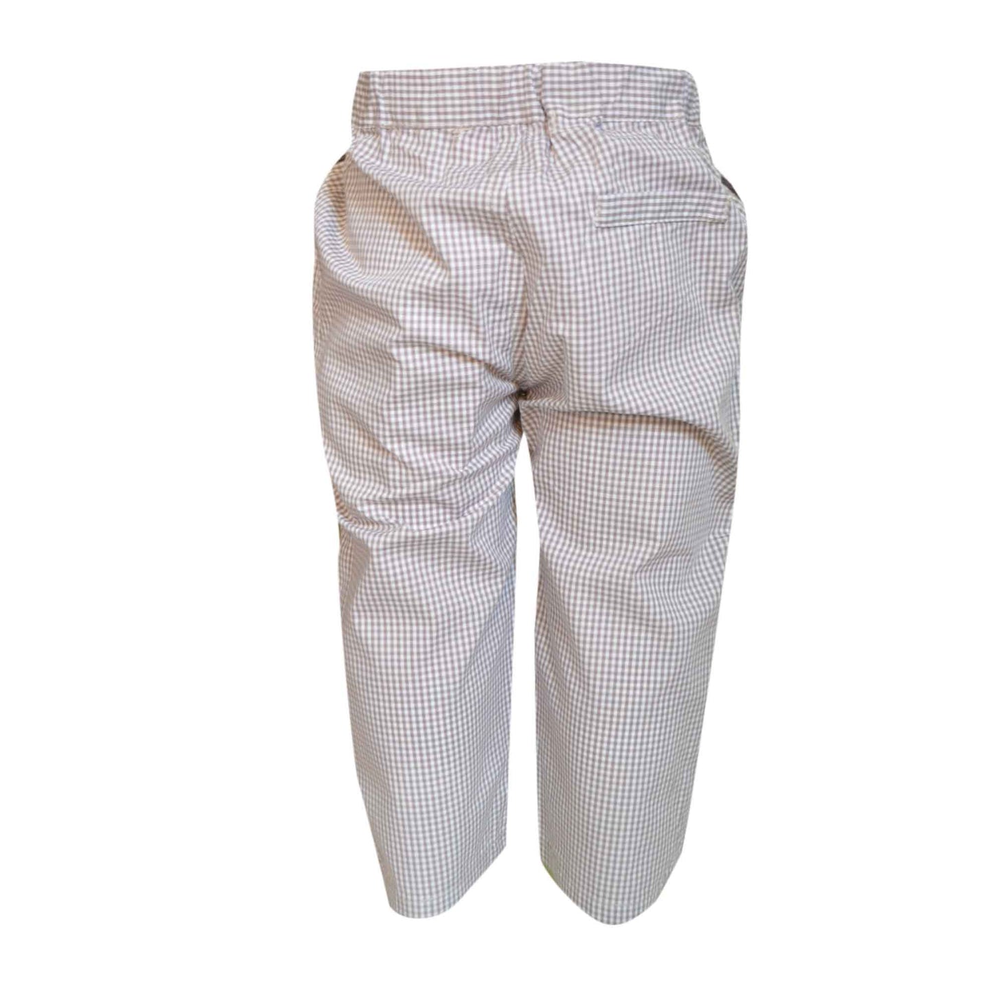BabyTrousers | Pants | Unisex | Neutral Grey And White | Gingham Check | Formal | Casual | Age 1-12 Months