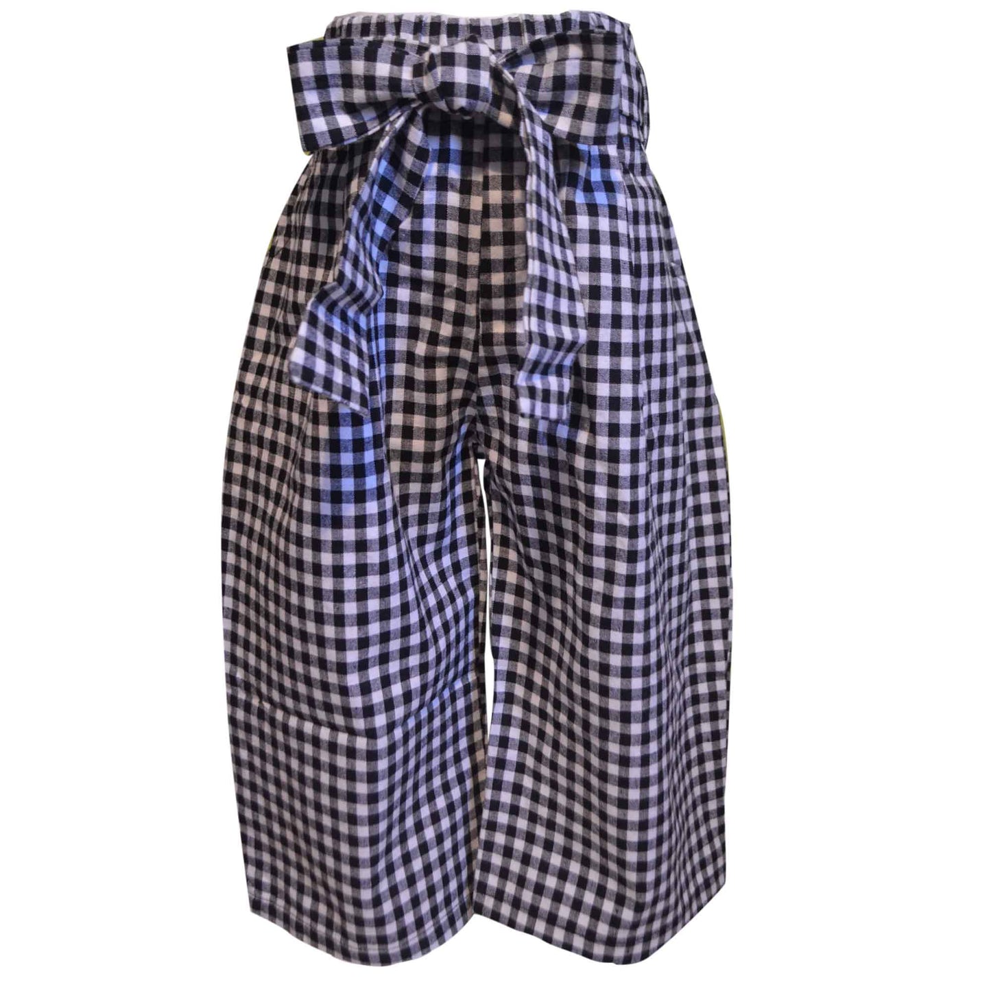 Baby Girls Wide Leg Trousers | Pants | Black And White | Check | Formal | Casual | Age 1-4 Years