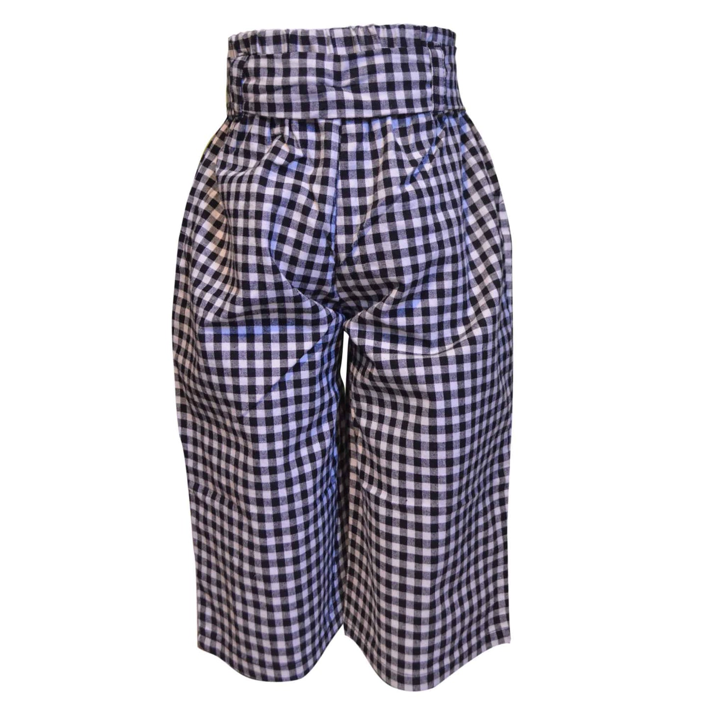 Baby Girls Wide Leg Trousers | Pants | Black And White | Check | Formal | Casual | Age 1-4 Years
