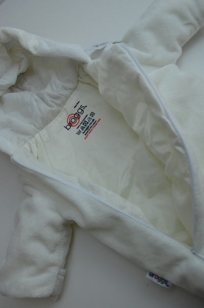 Baby Snowsuit | Faux Fur Hooded Snow Suit | Pramsuit | Unisex | Polar White | Available in 6 sizes | 0-18M | 17A | Broggs®