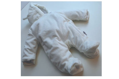 Baby Snowsuit | Faux Fur Hooded Snow Suit | Pramsuit | Unisex | Polar White | Available in 6 sizes | 0-18M | 17A | Broggs®