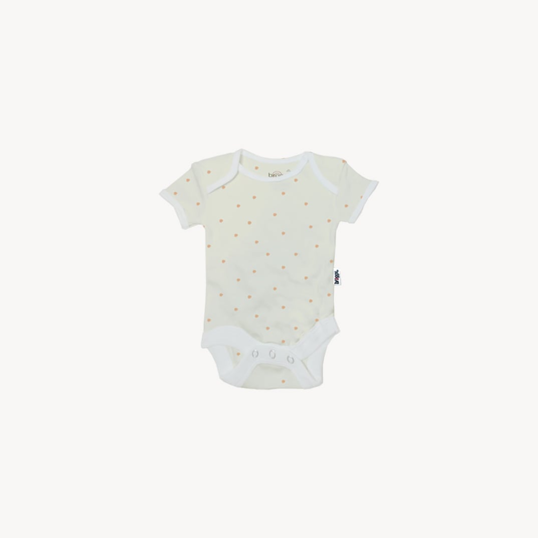 Baby Set | 100% Cotton |  6-Pieces | Hat | Bib | Jacket | Sleepsuit | Bodysuit | Leggings | Age Newborn – 6 Months | Colour Gold Spots | Broggs®