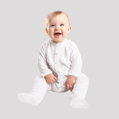 Baby Set | 100% Cotton |  6-Pieces | Hat | Bib | Jacket | Sleepsuit | Bodysuit | Leggings | Age Newborn – 6 Months | Colour Pure White | Broggs®