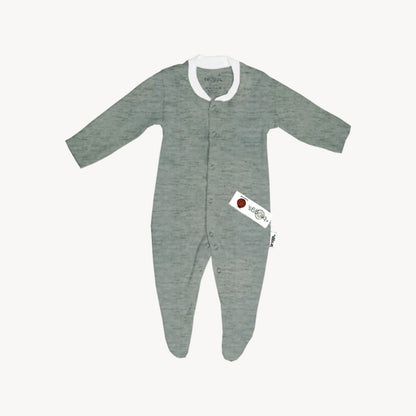 Baby Set | 100% Cotton |  6-Pieces | Hat | Bib | Jacket | Sleepsuit | Bodysuit | Leggings | Age Newborn – 6 Months | Colour Grey Marl | Broggs®