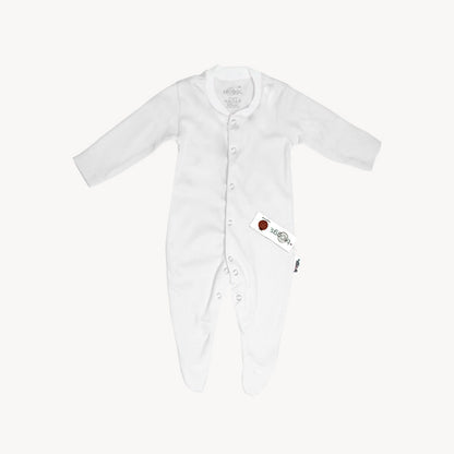 Baby Set | 100% Cotton |  6-Pieces | Hat | Bib | Jacket | Sleepsuit | Bodysuit | Leggings | Age Newborn – 6 Months | Colour Pure White | Broggs®