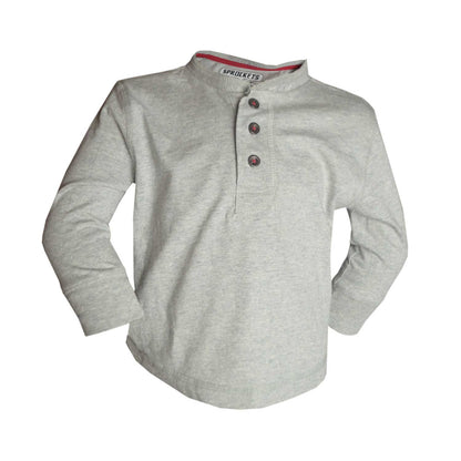 Boys plain long-sleeve t-shirt-grey