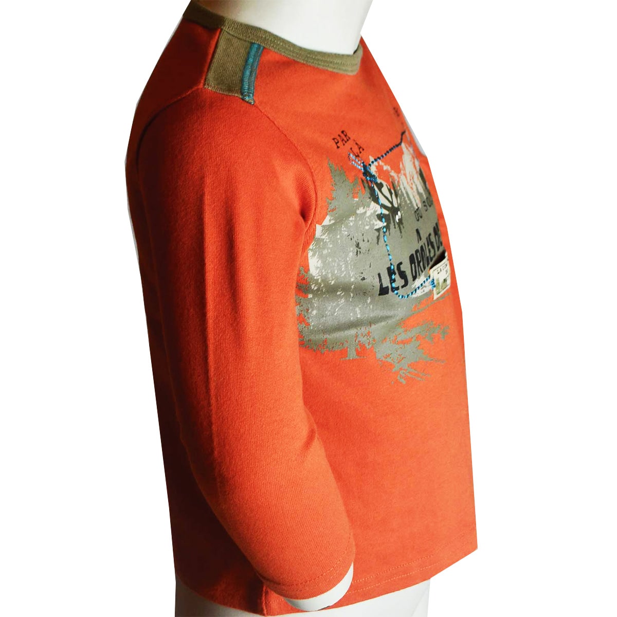 Boys long-sleeve t-shirt orange printed