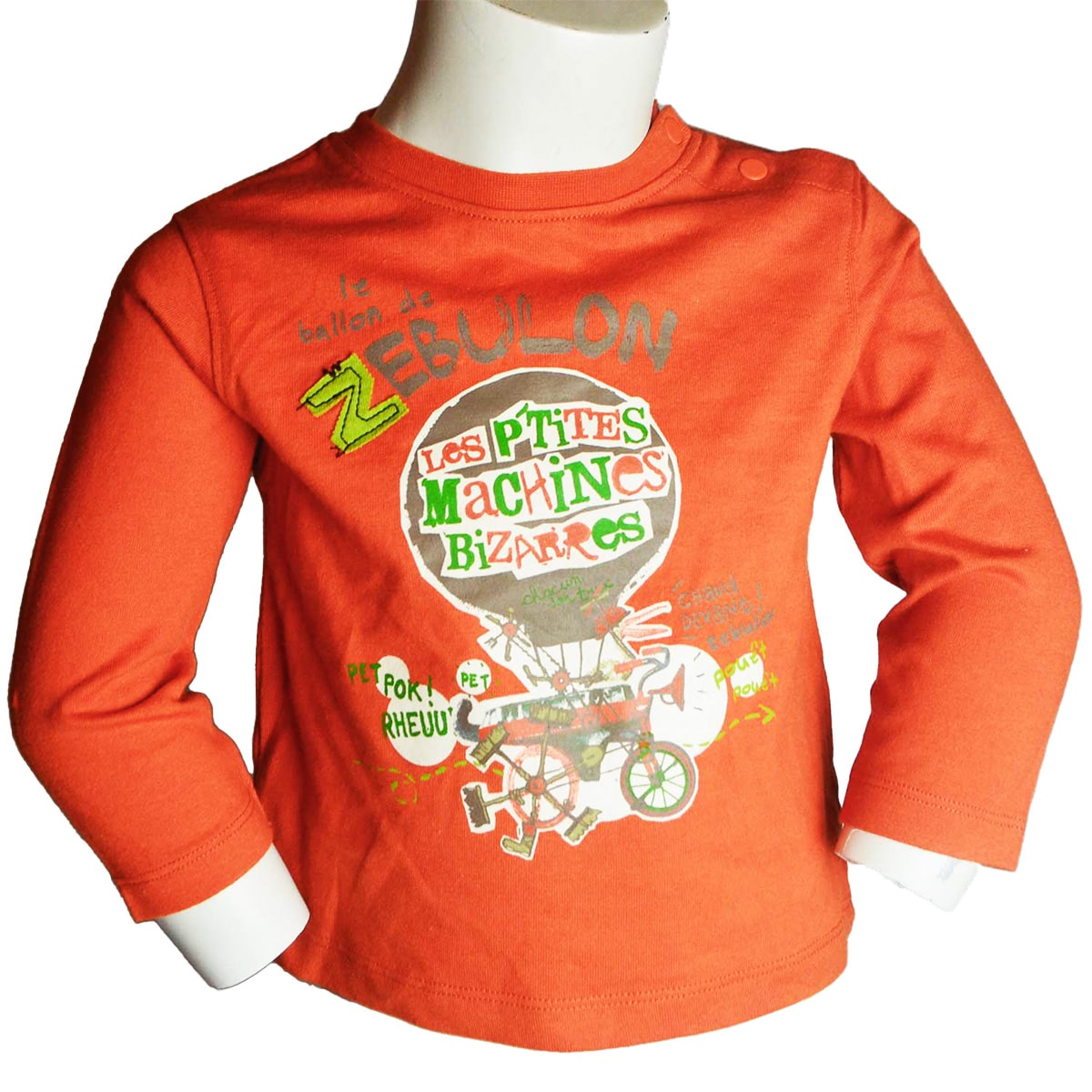 Boys long-sleeve t-shirt orange printed