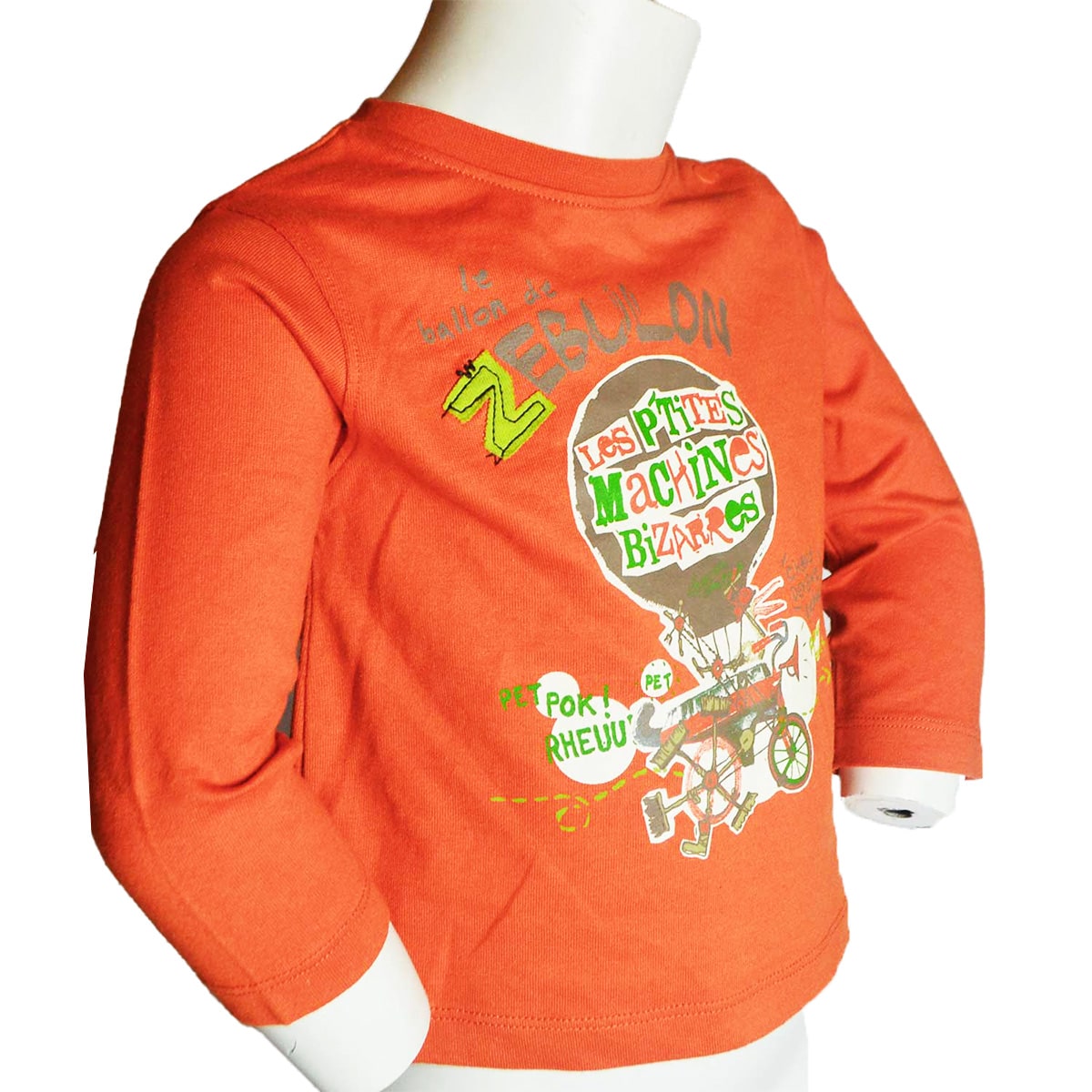 Boys long-sleeve t-shirt orange printed