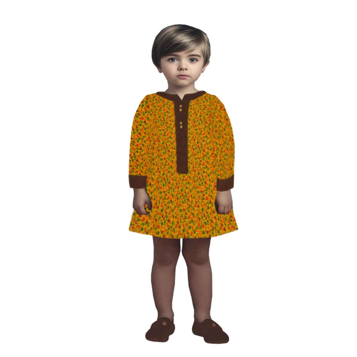Girls yellow Cord Dress