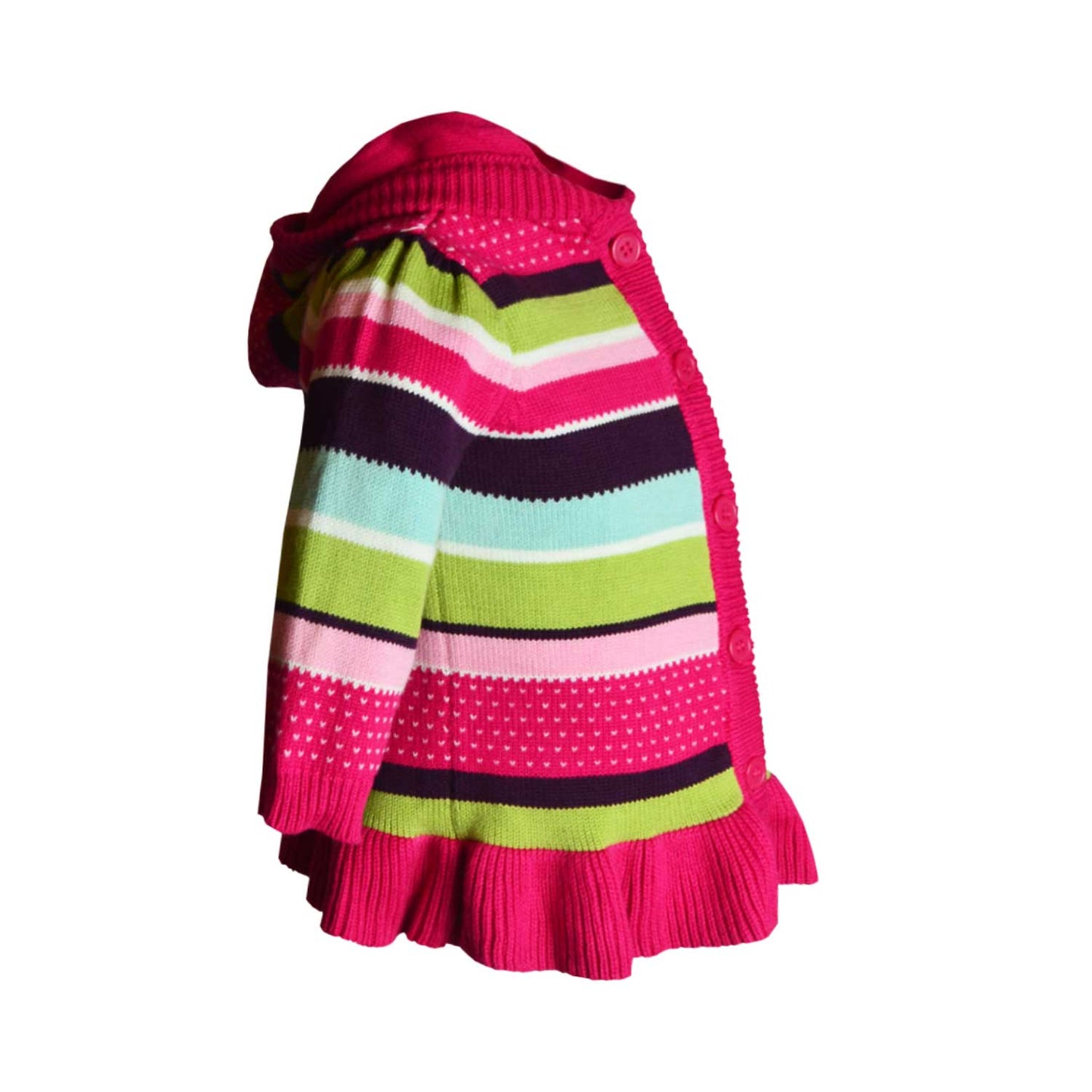 Girls Multicoloured hooded Cardigan