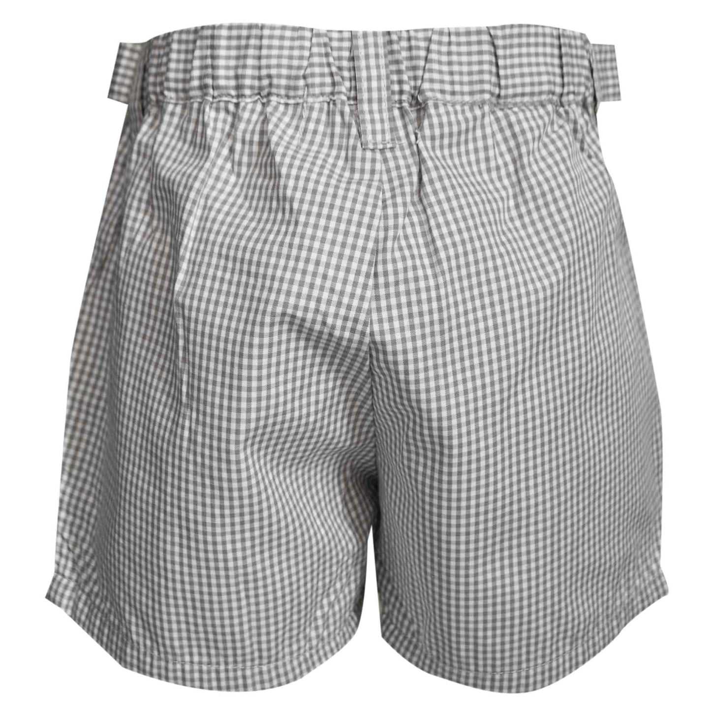 Baby Girls Shorts | Grey And White | Gingham Check | Formal | Casual | Age 6 Months – 3 Years