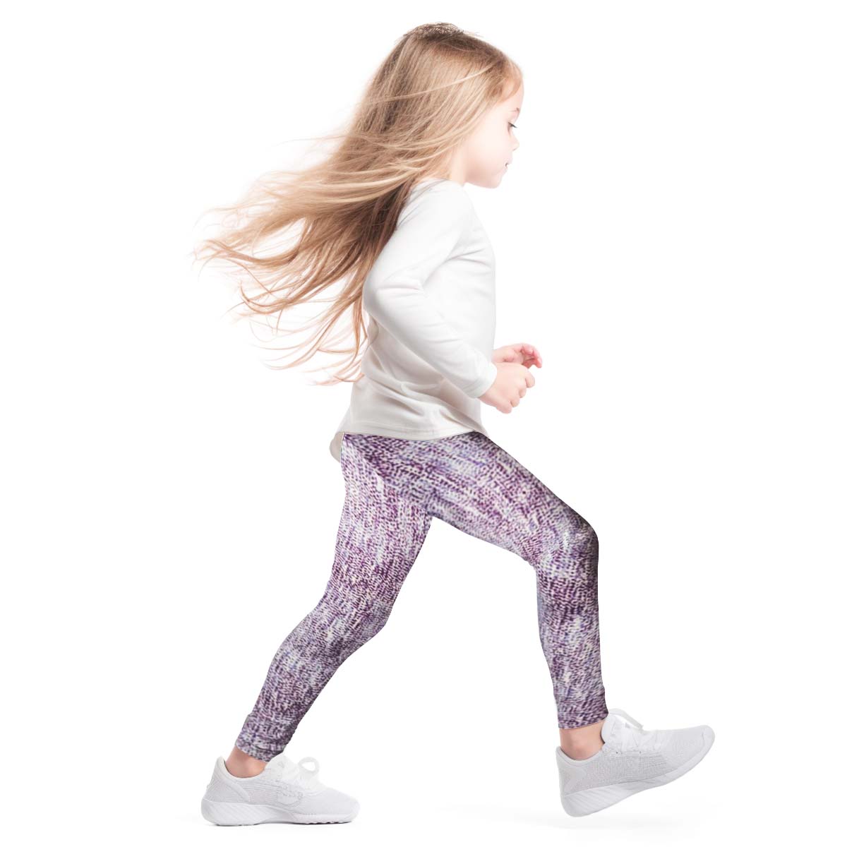 Girls Sports Leggings | Beautiful Lilac  Snakeskin  Print | Ankle-length | Activewear | Age 3 – 12 Years | Broggs®