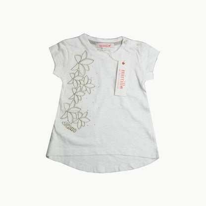 Girls white embroidered top